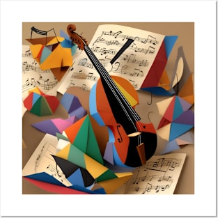 A Jazzy Violin Musical Theme Posters and Art